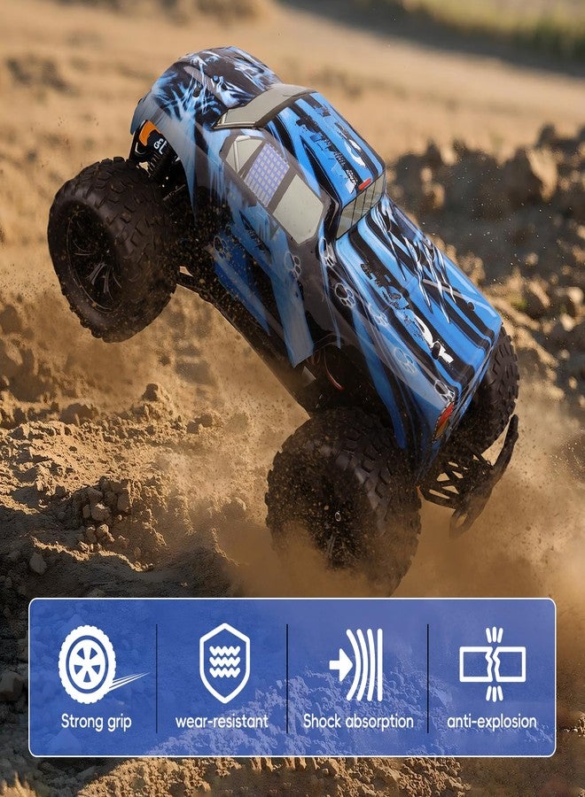 AllinRC Pre-Glued 2.8 Tires 1/10 Scale RC Truck Wheels and Tires 12mm Hex for Traxxas Rustler Stampede 4x4 & 2WD Slash Hoss 4WD Redcat Volcano Epx Pro, Set of 4 - Image 3
